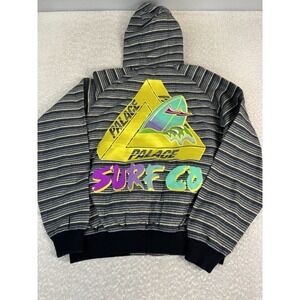 Palace Skateboards Surf Co Bomber Jacket Full Zip Striped RARE  Sz M Hype‎ Beast
